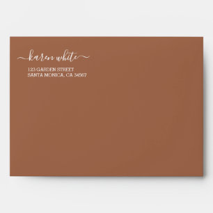 Terracotta Wedding Envelope