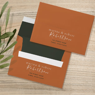 Terracotta Wedding Envelope