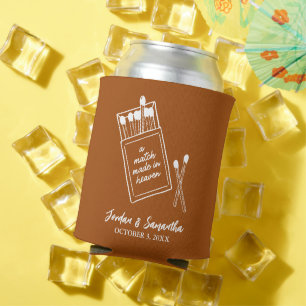 Terracotta Wedding Favour Match Made in Heaven Can Cooler