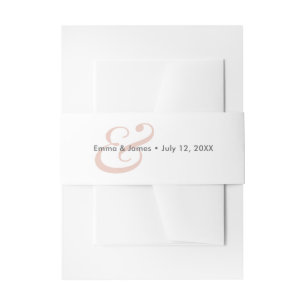 Terracotta Wedding Invitation Ampersand Belly Band