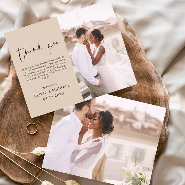 Terracotta Wedding Minimalist Thank You Cards (Creator Uploaded)