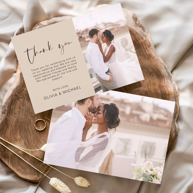 Terracotta Wedding Minimalist Thank You Cards (Creator Uploaded)