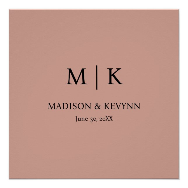 Terracotta  Wedding Poster (Front)