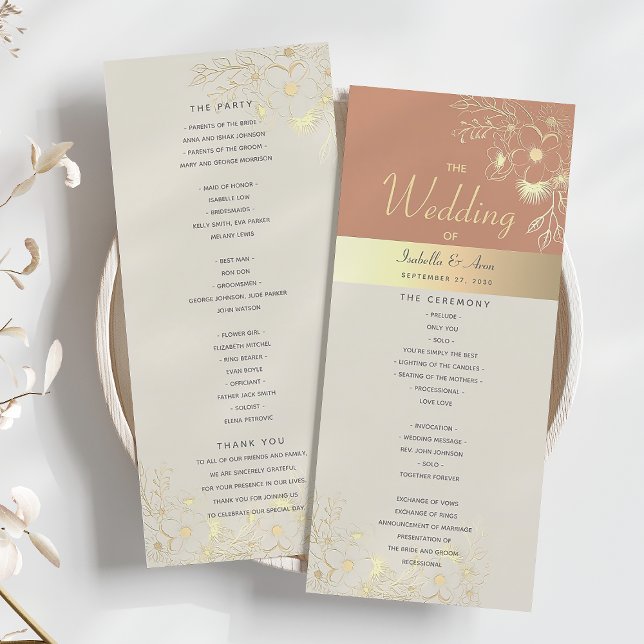 Terracotta Wedding Programme (Creator Uploaded)