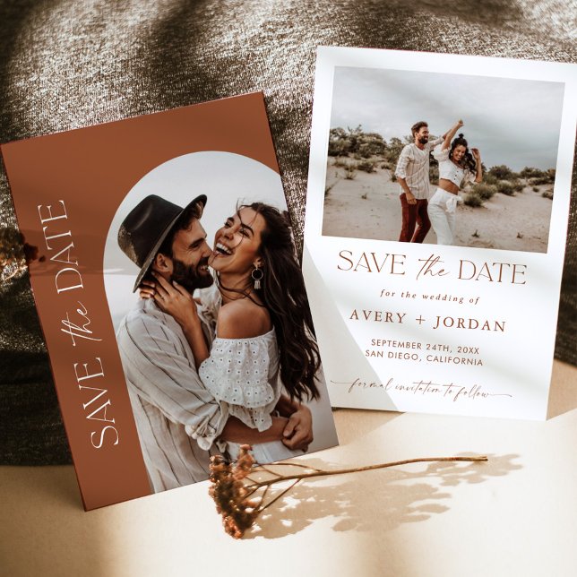 Terracotta Wedding Save the Date, Boho Save Dates Invitation (Creator Uploaded)