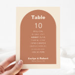 Terracotta Wedding Table 10 Seating Chart Card<br><div class="desc">This terracotta wedding table 10 seating chart card is perfect for a rustic wedding. The design features a beautiful font to embellish your event.

The card prints recto verso (double-sided).</div>