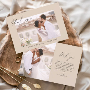 Terracotta Wedding Thank You Photo Minimalist