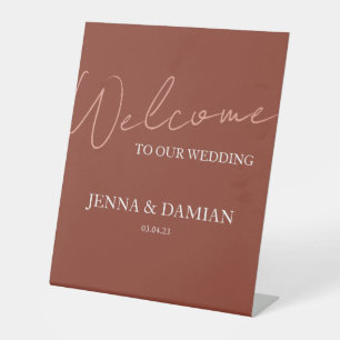 Terracotta Wedding Welcome Sign