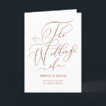 Terracotta Whimsical Calligraphy Boho Wedding Programme<br><div class="desc">Keep your guests informed and your ceremony stylish with these wedding program booklet featuring whimsical calligraphy and a clean, timeless design. Perfect for any wedding theme or season, these elegant wedding programs guide guests through your ceremony. Customise the wording and choose from a variety of colours to match your wedding...</div>