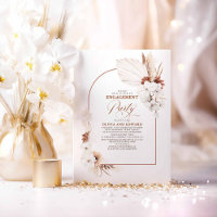 Terracotta White Flowers Boho Engagement Party