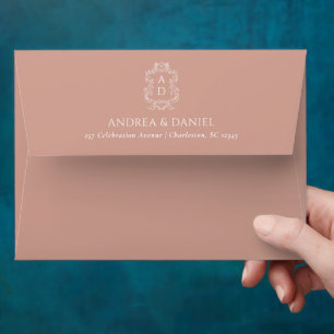 Terracotta White   Minimal & Chic Wedding Envelope