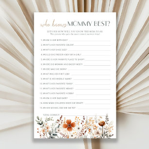 Terracotta Who Knows Daddy Best Baby Shower Game
