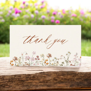  Terracotta Wildflower Baby Shower Business Card