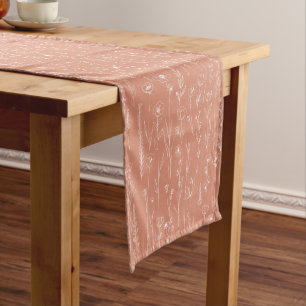 Terracotta Wildflower Baby Shower Table Runner