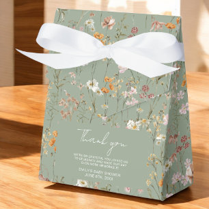 Terracotta Wildflower Boho Baby In Bloom Garden Favour Box