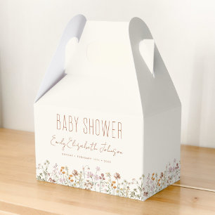 Terracotta Wildflower Boho Baby Shower In Bloom Favour Box
