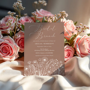Terracotta Wildflower Boho Bridal Brunch Shower Invitation
