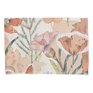 Terracotta Wildflower Boho Rustic Bedroom Decor Pillowcase
