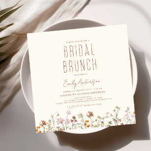 Terracotta Wildflower Bridal Brunch Shower Invitation