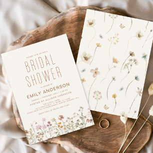 Terracotta Wildflower Bridal Shower Invitation