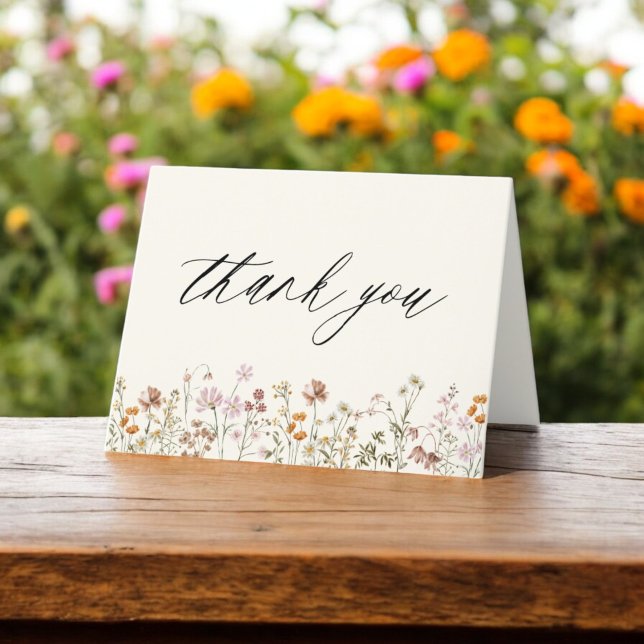  Terracotta Wildflower Bridal Shower Thank You Card (Creator Uploaded)