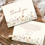 Terracotta Wildflower Bridal Shower Thank You Card<br><div class="desc">Express your gratitude with our Terracotta Wildflower Bridal Shower Thank You Card. This beautifully designed card captures the essence of nature's charm, featuring vibrant wildflowers against a warm terracotta backdrop. The delicate wildflowers symbolise the beauty and uniqueness of each moment shared during the bridal shower. The terracotta colour palette adds...</div>