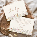 Terracotta Wildflower Bridal Shower Thank You Card<br><div class="desc">Express your gratitude with our Terracotta Wildflower Bridal Shower Thank You Card. This beautifully designed card captures the essence of nature's charm, featuring vibrant wildflowers against a warm terracotta backdrop. The delicate wildflowers symbolise the beauty and uniqueness of each moment shared during the bridal shower. The terracotta colour palette adds...</div>