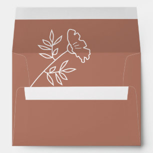 Terracotta Wildflower Wedding    Envelope