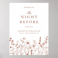 Terracotta Wildflower Welcome to the Night Before