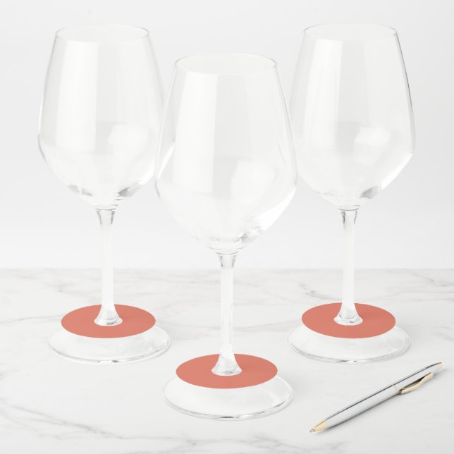 Terracotta  wine glass tag (Set)