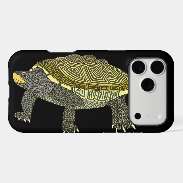Terrapin (black) - iPhone Case (Back (Horizontal))