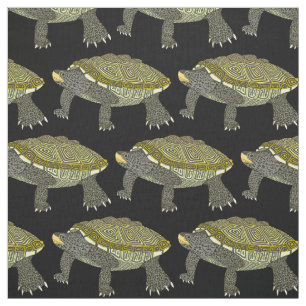 Terrapin (black) - Pima Cotton Fabric