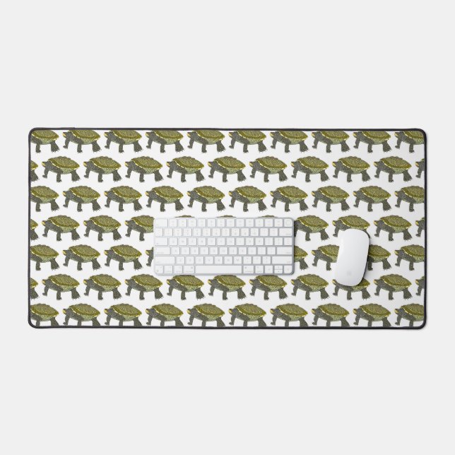 Terrapin (pattern white) - Desk Mat (Keyboard & Mouse)