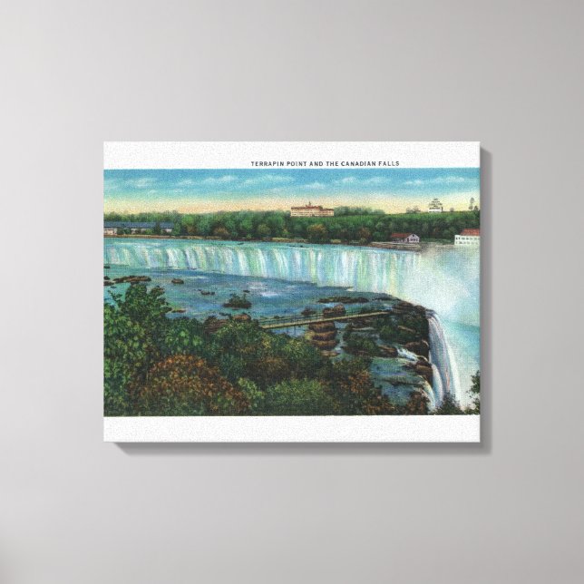 Terrapin Point View of Canadian Falls Canvas Print (Front)