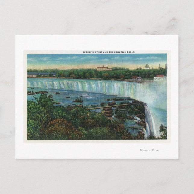 Terrapin Point View of Canadian Falls Postcard (Front)