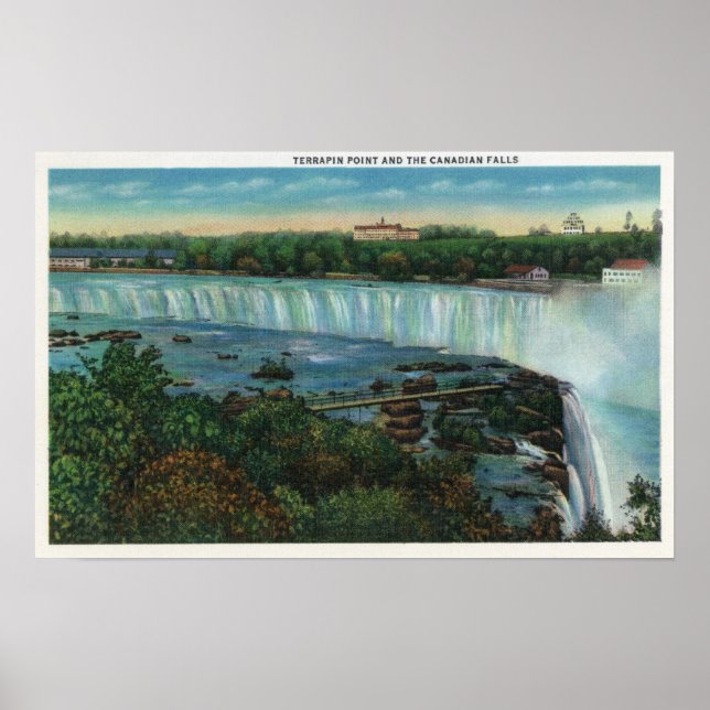 Terrapin Point View of Canadian Falls Poster (Front)