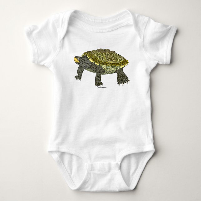 Terrapin (white) - Baby Bodysuit (Front)