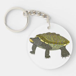 Terrapin (white) - Circle Acrylic Keychain