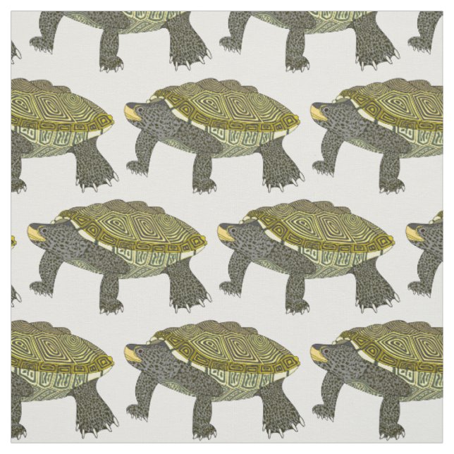 Terrapin (white) - Combed Cotton Fabric (Swatch)