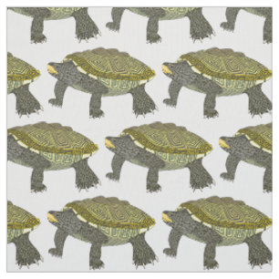 Terrapin (white) - Pima Cotton Fabric