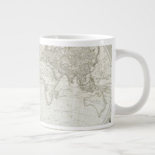 Terraqueous Globe by Samuel Dunn 1787 Large Coffee Mug