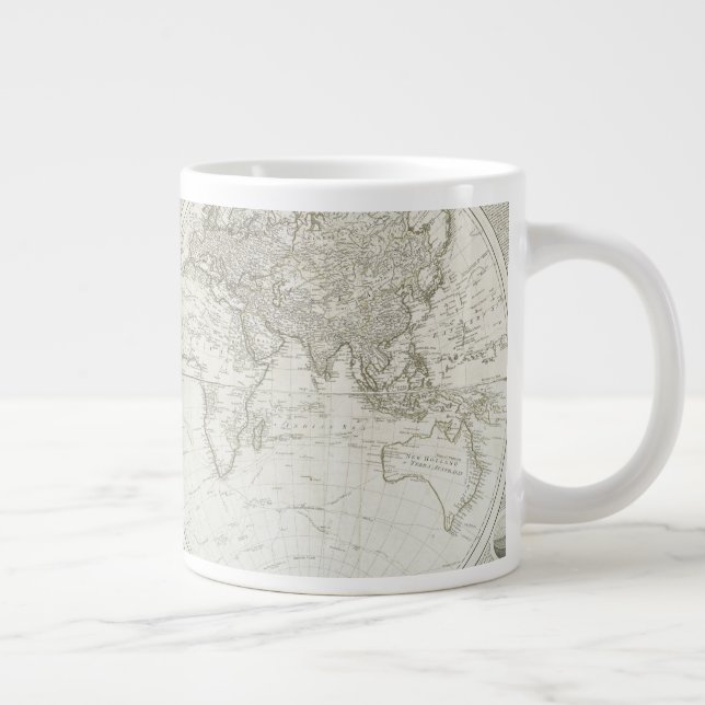 Terraqueous Globe by Samuel Dunn | 1787 Large Coffee Mug (Right)