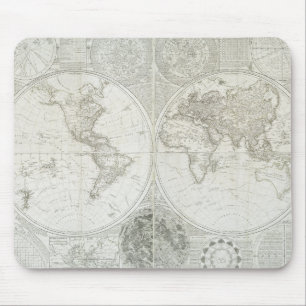 Terraqueous Globe by Samuel Dunn 1787 Mouse Mat