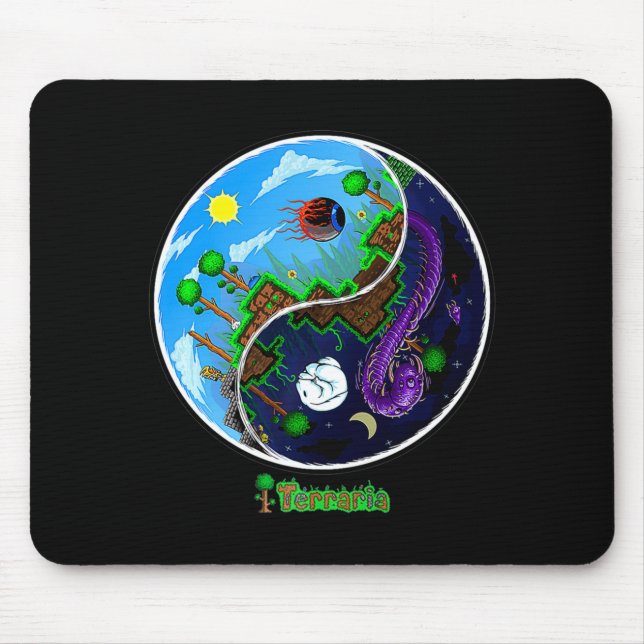 Terraria Night And Day T Shirt  Mouse Mat (Front)