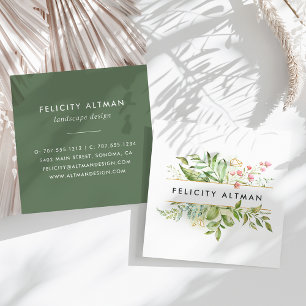 Terrarium   Botanical Square Business Card