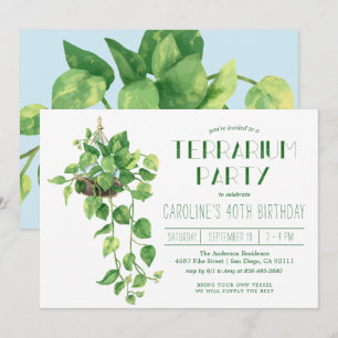 Terrarium Party Invitation