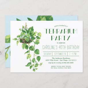 Terrarium Party Invitation