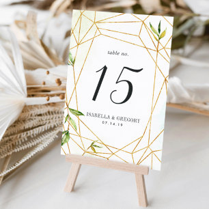 Terrarium Personalized Table Number Card
