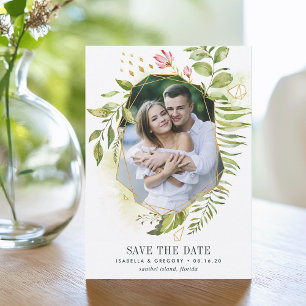 Terrarium Photo Save the Date Card