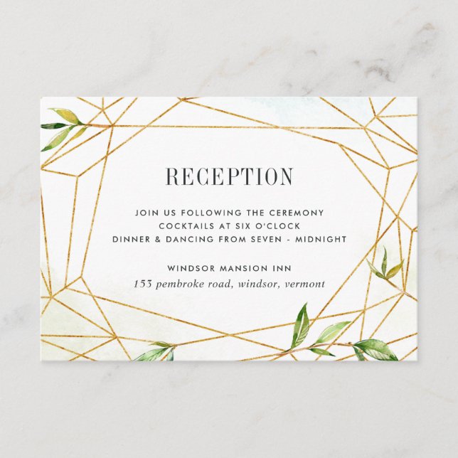 Terrarium Reception Card (Front)